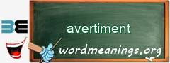 WordMeaning blackboard for avertiment